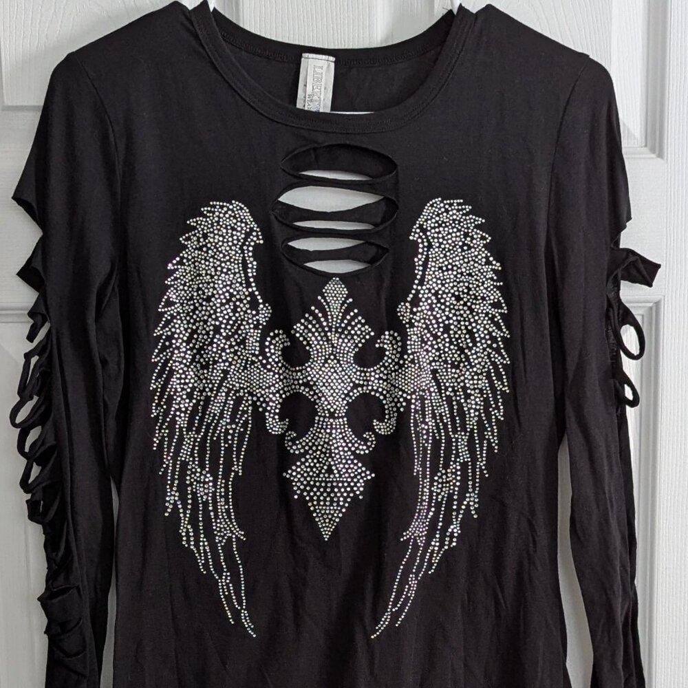 NEW With Tag Famous Iron Horse Saloon Sturgis South Dakota Crystal Angel Shirt